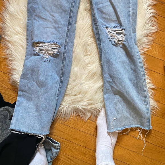 Princess Polly Jeans size 0 wide leg tips, worn once - Picture 2 of 2